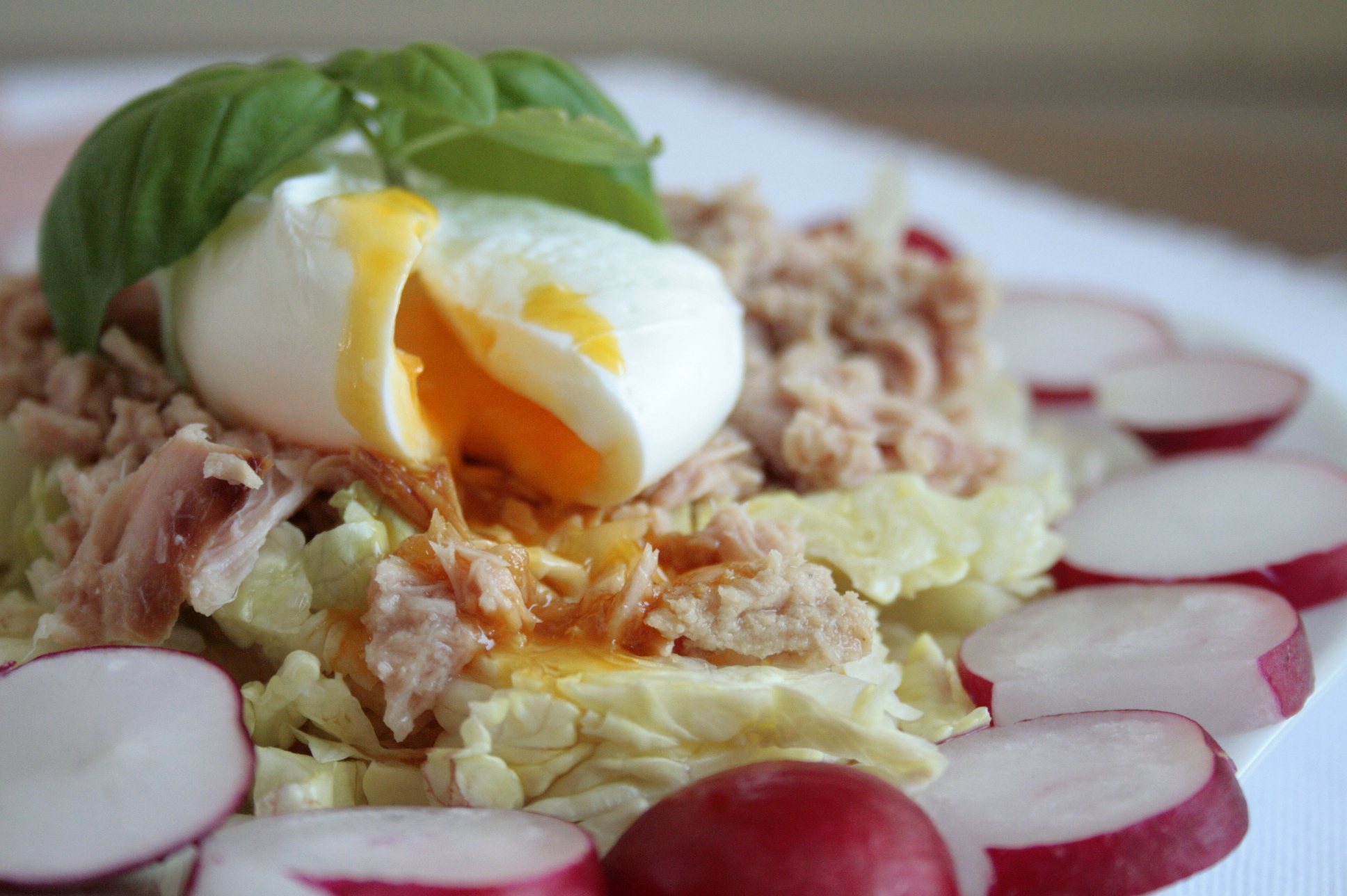 Low FODMAP Sałatka z tuńczykiem i jajkiem w koszulce