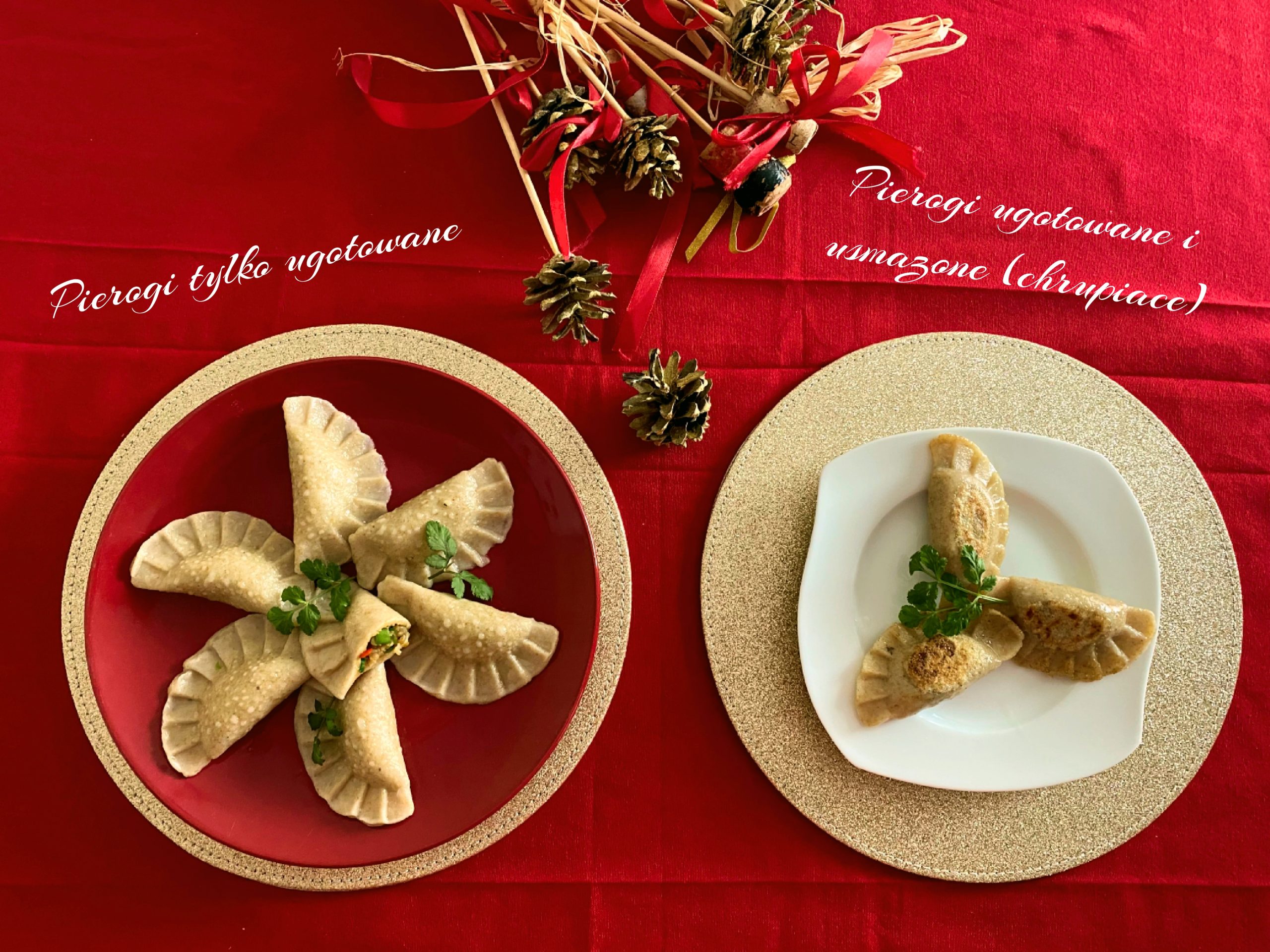 Pierogi z Krewetkami ugotowane i usmażone