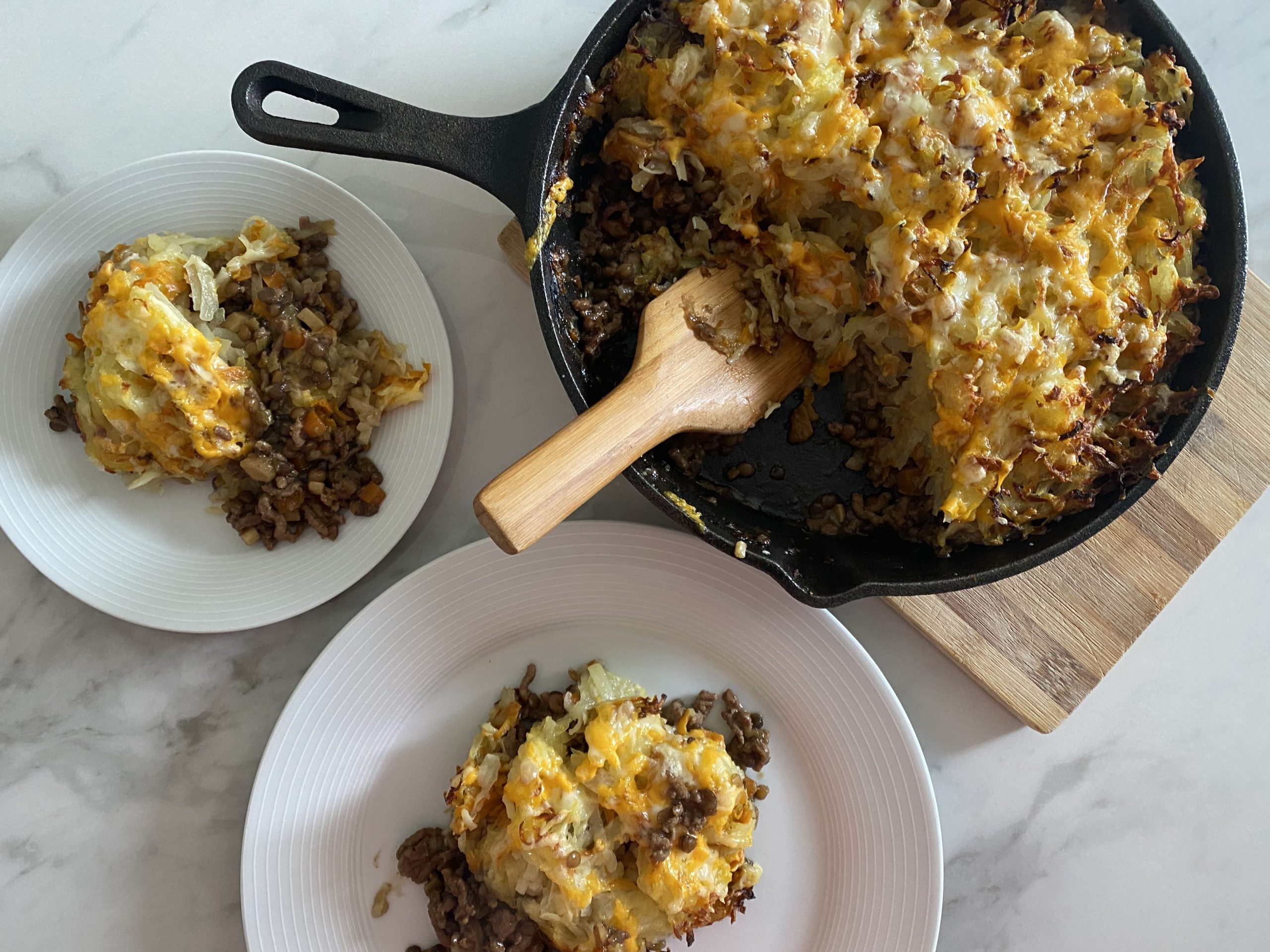 Low FODMAP Zapiekanka Wołowa Hash Brown